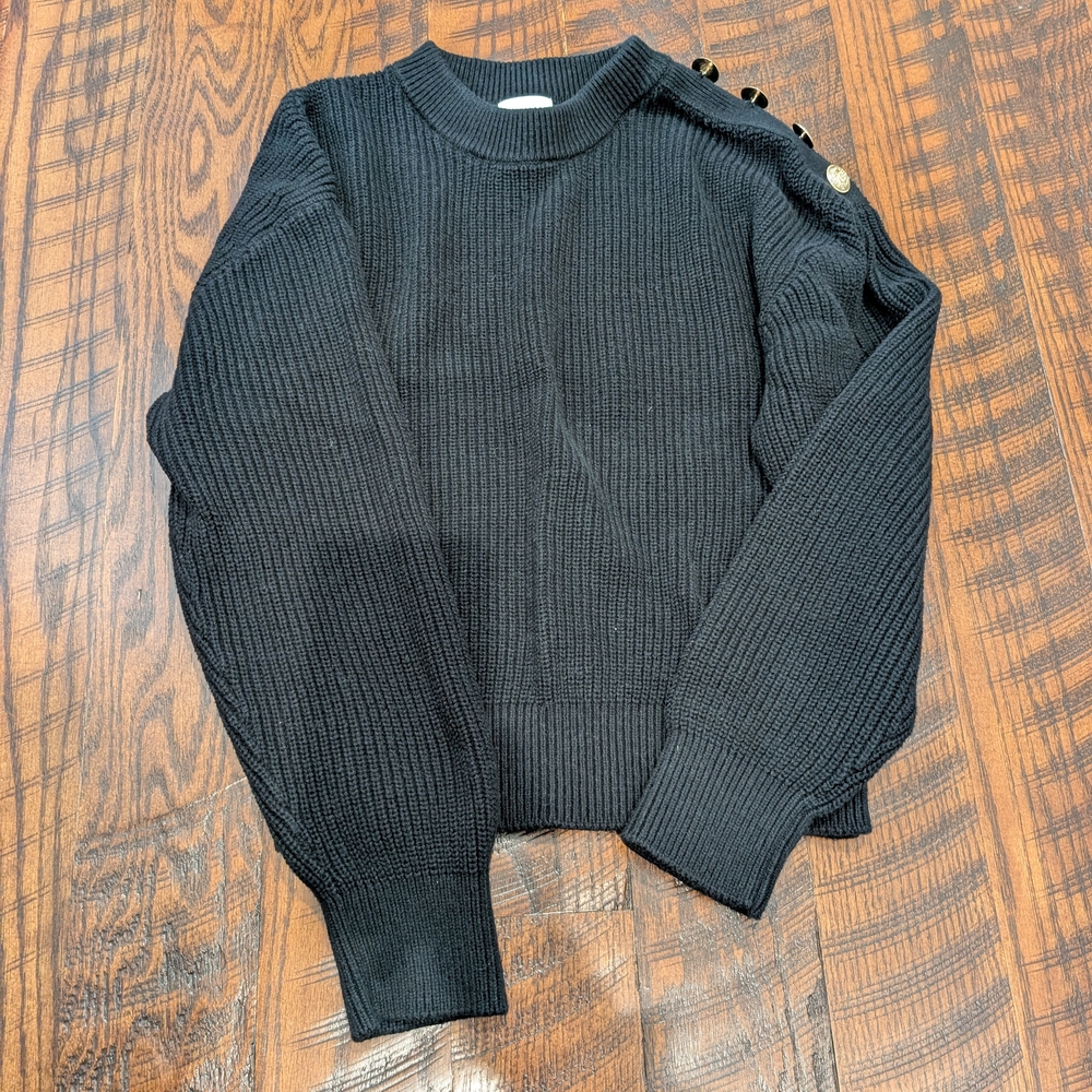 H&M Charcoal Ribbed Knit Sweater